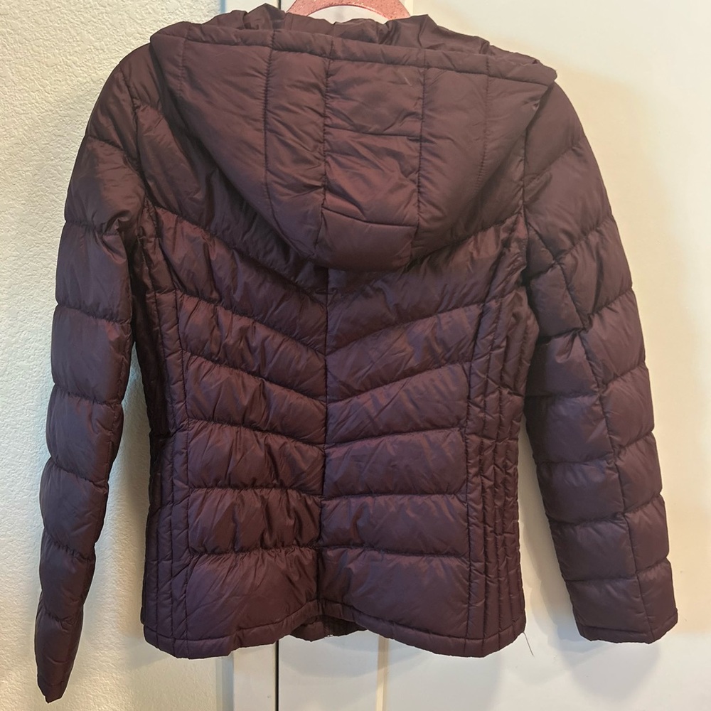 MICHAEL Kors Quilted Hooded packable Puffer Jacket - Plum - Picture 2 of 7